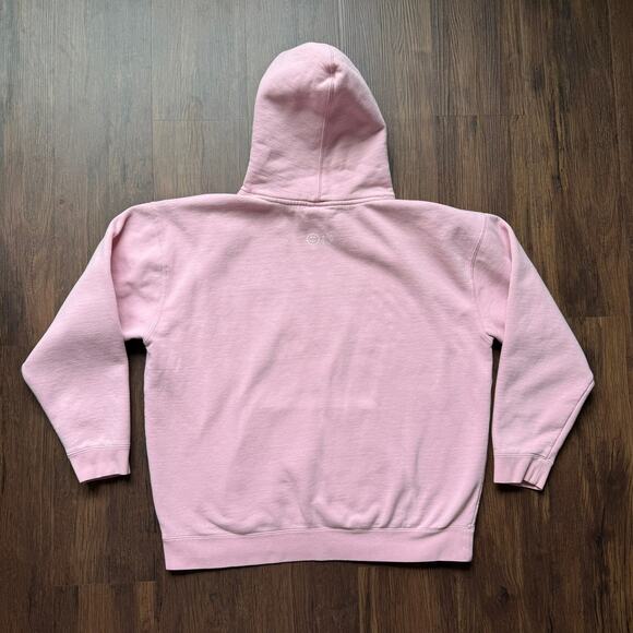 Glossier Original Comfy Pink Logo Hoodie Sweatshirt Fleece Cotton Blend Size XL - Picture 6 of 8